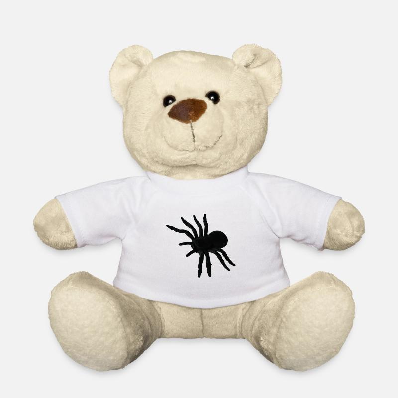 Spider Web, Spider Web, Spider Phobia, Disgusting Gift - Teddy Bear - white