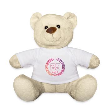 29 Zahl Kranz - Teddy - Weiß - Vorne