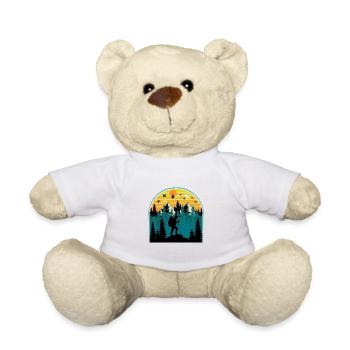 Hiking retro sunset hikers Wanderer - Teddy Bear - white - Front