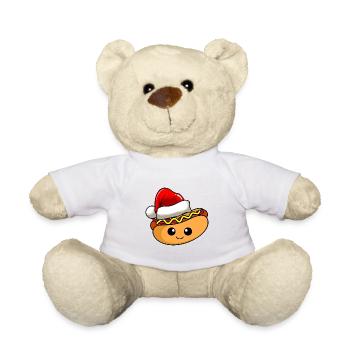 Hotdog Weihnachten Comic Xmas - Teddy - Weiß - Vorne