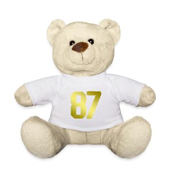 87 Maillot numéro - Nounours - blanc - Devant
