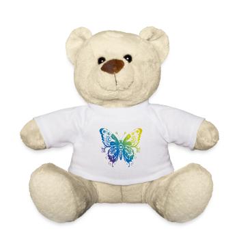 Schmetterling Mandala Boho - Teddy - Weiß - Vorne