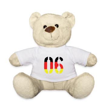 6 Number symbol Germany - Teddy Bear - white - Front
