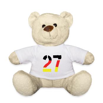 27 Symbole numérique Allemagne - Nounours - blanc - Devant
