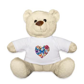Heart of butterflies - Teddy - Weiß - Vorne