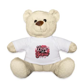 L’amour comme Jésus - Design chrétien Foi Dieu - Nounours - blanc - Devant