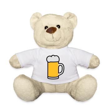 Chopes à bière, 3 couleur - Nounours - blanc - Devant