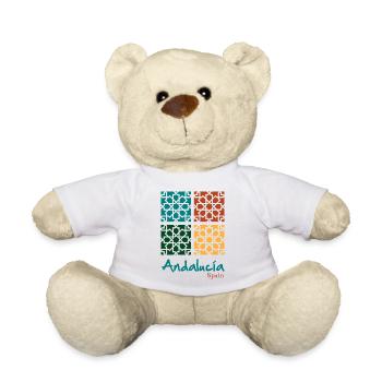 Andalusian Tiles 5 - Teddy Bear - white - Front