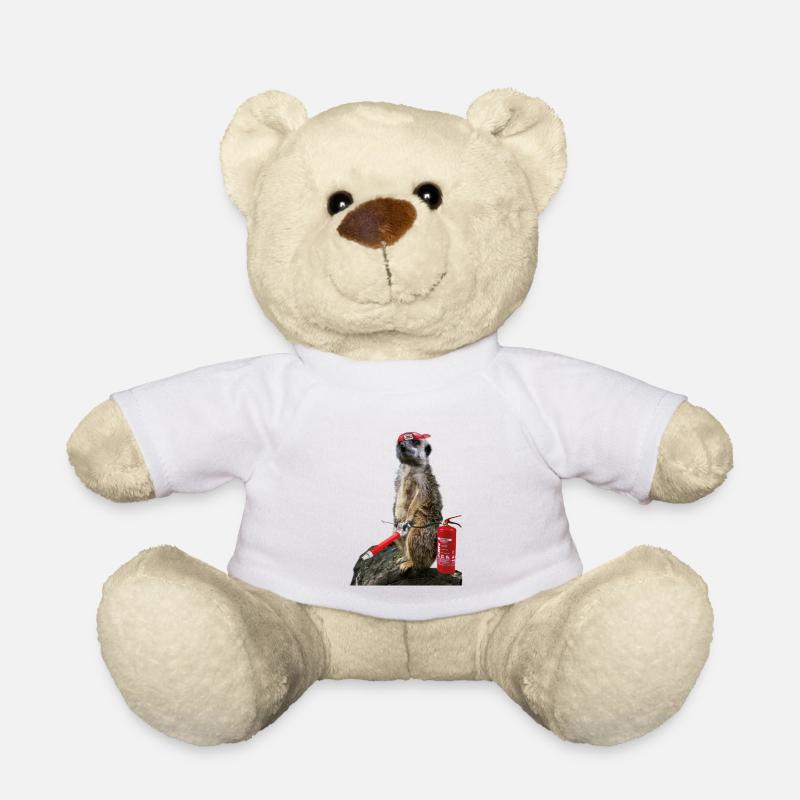 Feuerwehr Erdmännchen - Teddy - Weiß