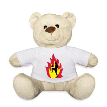 Football fire - Teddy Bear - white - Front