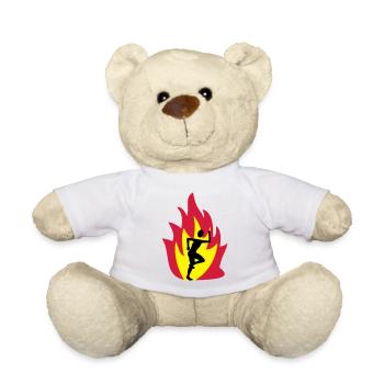 Runner flame - Teddy Bear - white - Front