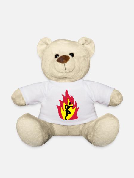Runner flame - Teddy Bear - white