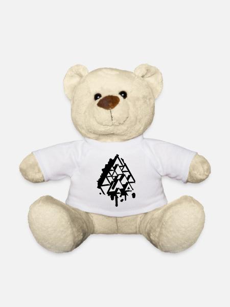 un triangle graffiti - Nounours - blanc