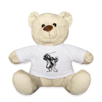 skeleton skelett bones knochen skull schaedel49 - Teddy - Weiß - Vorne