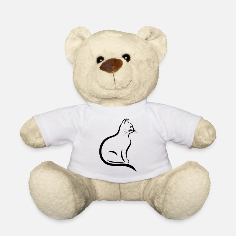 Black Cat - Teddy - Weiß