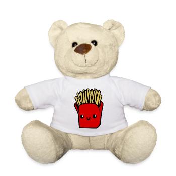 fries - Teddy Bear - white - Front