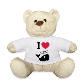 I love whales! - Teddy Bear - white - Front