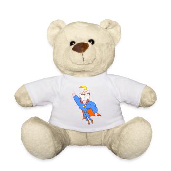 Lustiger Superheld - Teddy - Weiß - Vorne