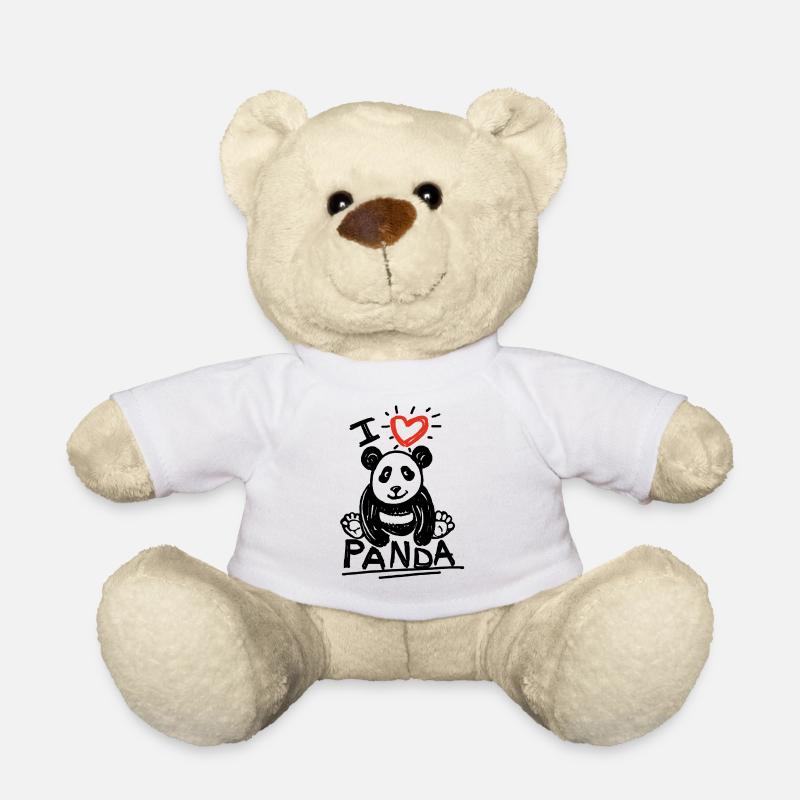 Panda-Baby sitzt - Teddy - Weiß
