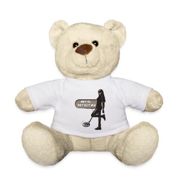 Chasseur de trésors sexy avec détecteur de métaux - Nounours - blanc - Devant