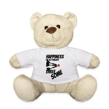 Darts Happiness is a Tight Three Some - Threesome - Teddy Bear - white - Front