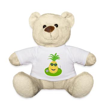Soccer Pineapple - Teddy Bear - white - Front