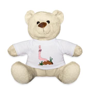 Ver de terre - Nounours - blanc - Devant