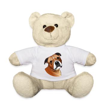 Staffy tawny - Teddy Bear - white - Front