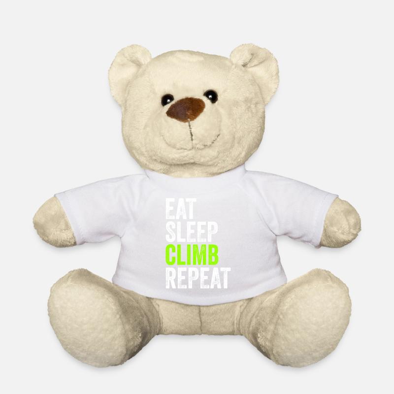 Lustiges Geschenk für Kletterer, Klettern Bouldern - Teddy - Weiß