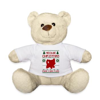 chat chandail laid - Nounours - blanc - Devant