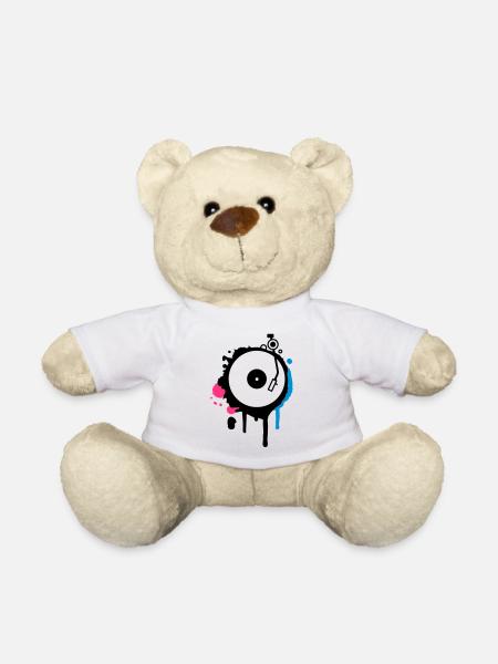 Turntable Graffiti - Teddy Bear - white