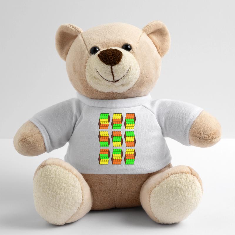 Nerd Geek Cube Geometry Impossible Shape Square Teddy Bear