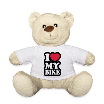 I love my bike - Ich liebe mein Motorrad - Teddy - Weiß - Vorne