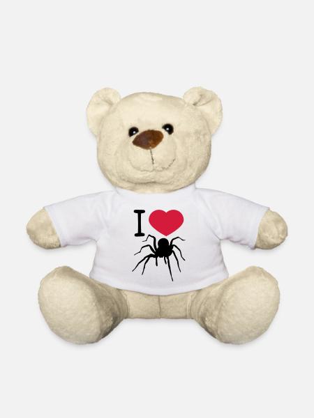 herz liebe i love spinne vogelspinne design clipar - Teddy - Weiß