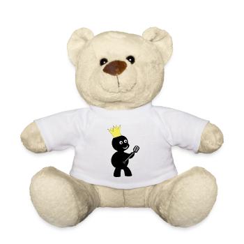 Ein kleiner Rock and Roll Gruftie Dark Fantasy - Teddy - Weiß - Vorne