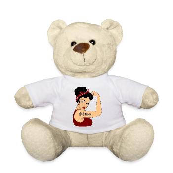 GIRL POWER - Nounours - blanc - Devant