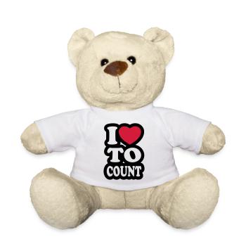 I love to count - J'aime compter - Nounours - blanc - Devant