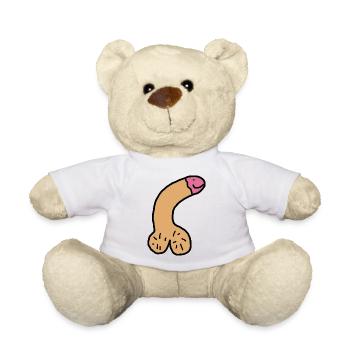 Pénis bite bite cock taille - Nounours - blanc - Devant