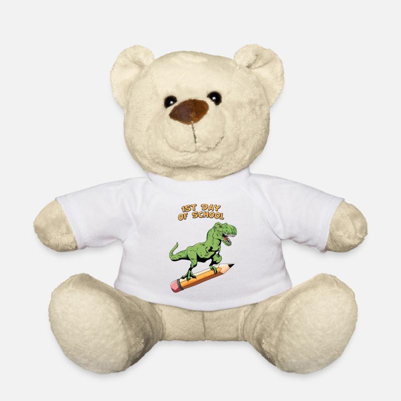 TRex 1er jour d'école - Nounours - blanc