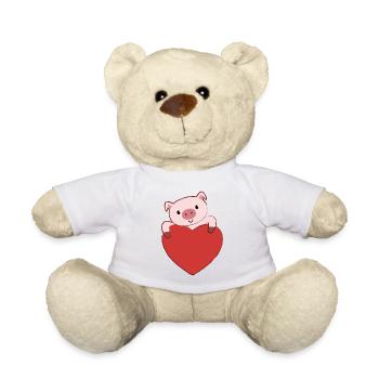 L’amour du cochon - Nounours - blanc - Devant