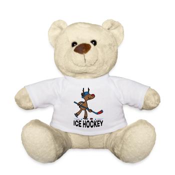 Cadeaux drôles pour les enfants et les joueurs de hockey sur glace - Nounours - blanc - Devant