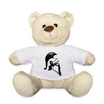 spartan helm logo - Teddy Bear - white - Front