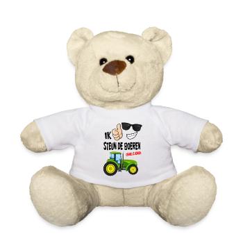 Bauern protestieren mit genug ist genug für die Bauern - Teddy - Weiß - Vorne