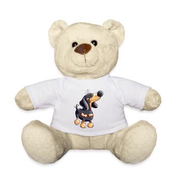 Lustiger Dackel - Teddy - Weiß - Vorne