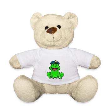 Police grenouille grenouilles de police enfants enfants métiers - Nounours - blanc - Devant