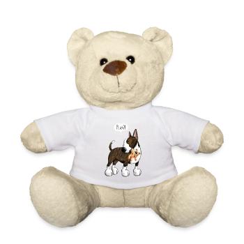 Bullterrier Play - Teddy Bear - white - Front
