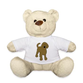 Idée cadeau chiot chien chiot mignon mignon - Nounours - blanc - Devant