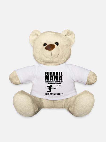 Fussball Mama Stolz Sport Geschenkidee - Teddy - Weiß