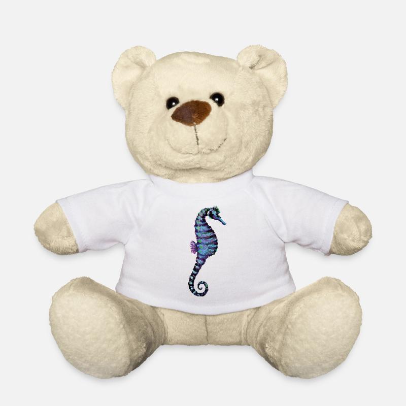 Seepferdchen - Teddy - Weiß