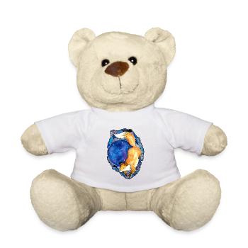 Galaxy Moon Red Fox - Teddy Bear - white - Front
